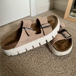 Arizona Chunky Suede Leather Birkenstocks